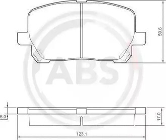 Комплект тормозных колодок дискового тормоза A.B.S. 37328
