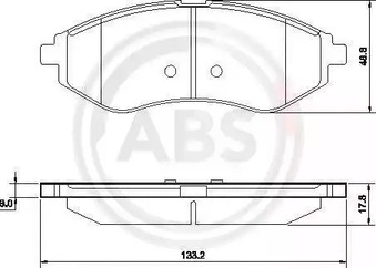Комплект тормозных колодок дискового тормоза A.B.S. 37352
