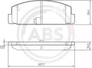 Комплект тормозных колодок дискового тормоза A.B.S. 37382