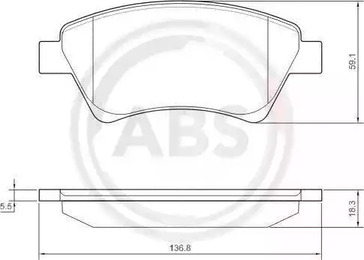 Колодки тормозные A.B.S. 37397