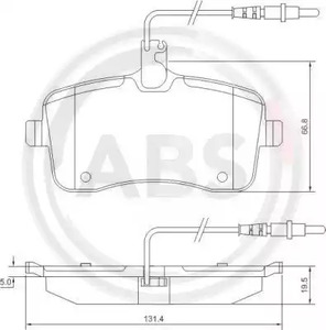 Комплект тормозных колодок дискового тормоза A.B.S. 37430