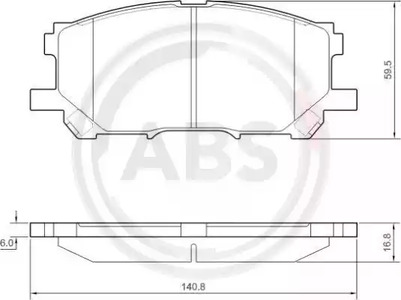 Комплект тормозных колодок дискового тормоза A.B.S. 37458