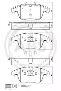 Колодки тормозные дисковые A.B.S. 37612