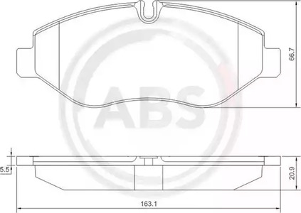 Комплект тормозных колодок дискового тормоза A.B.S. 37633