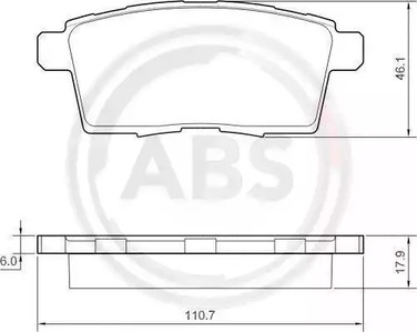 Комплект тормозных колодок дискового тормоза A.B.S. 37644