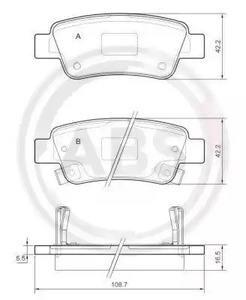 Колодки тормозные дисковые A.B.S. 37651