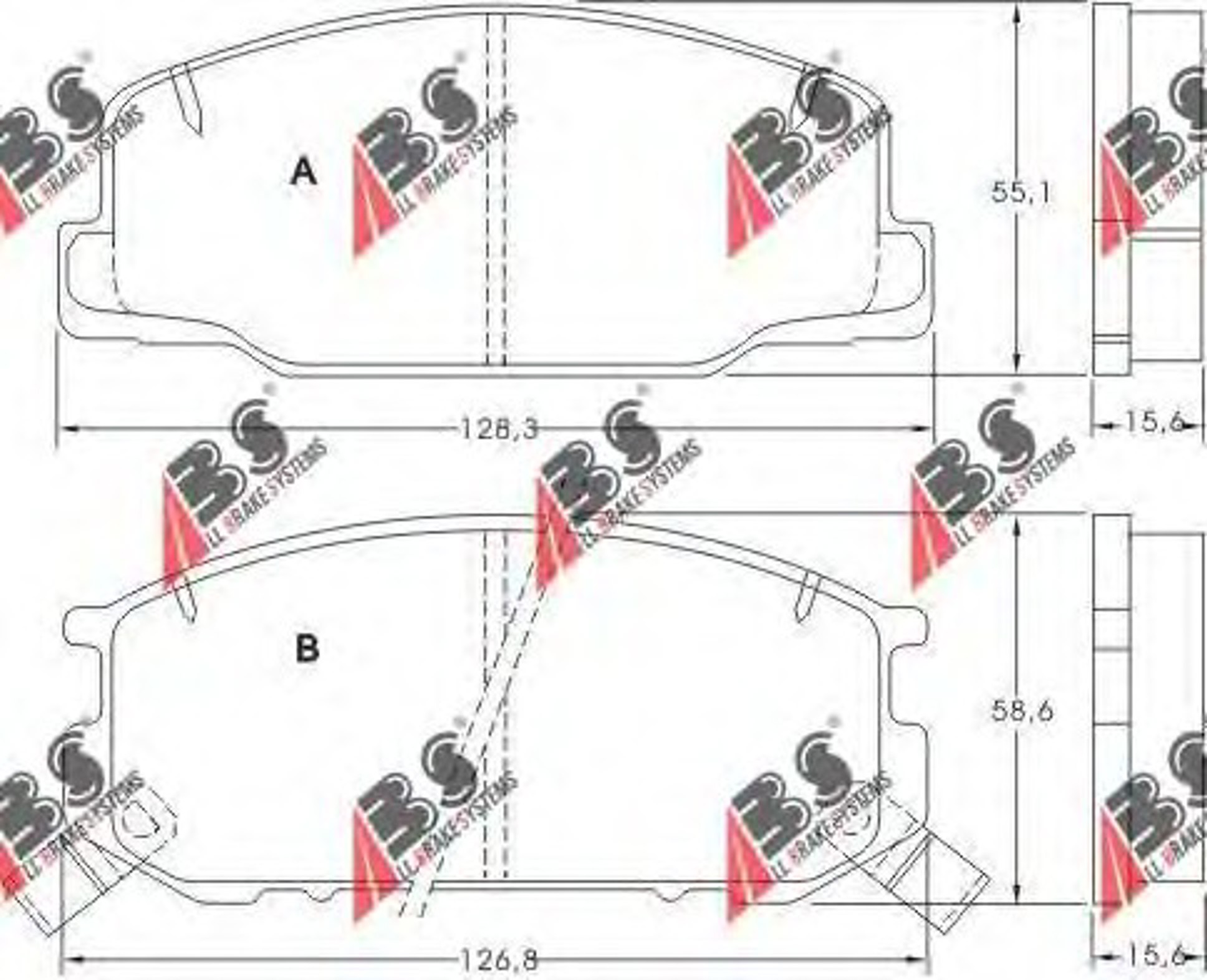 Комплект тормозных колодок дисковый тормоз A.B.S. 36733