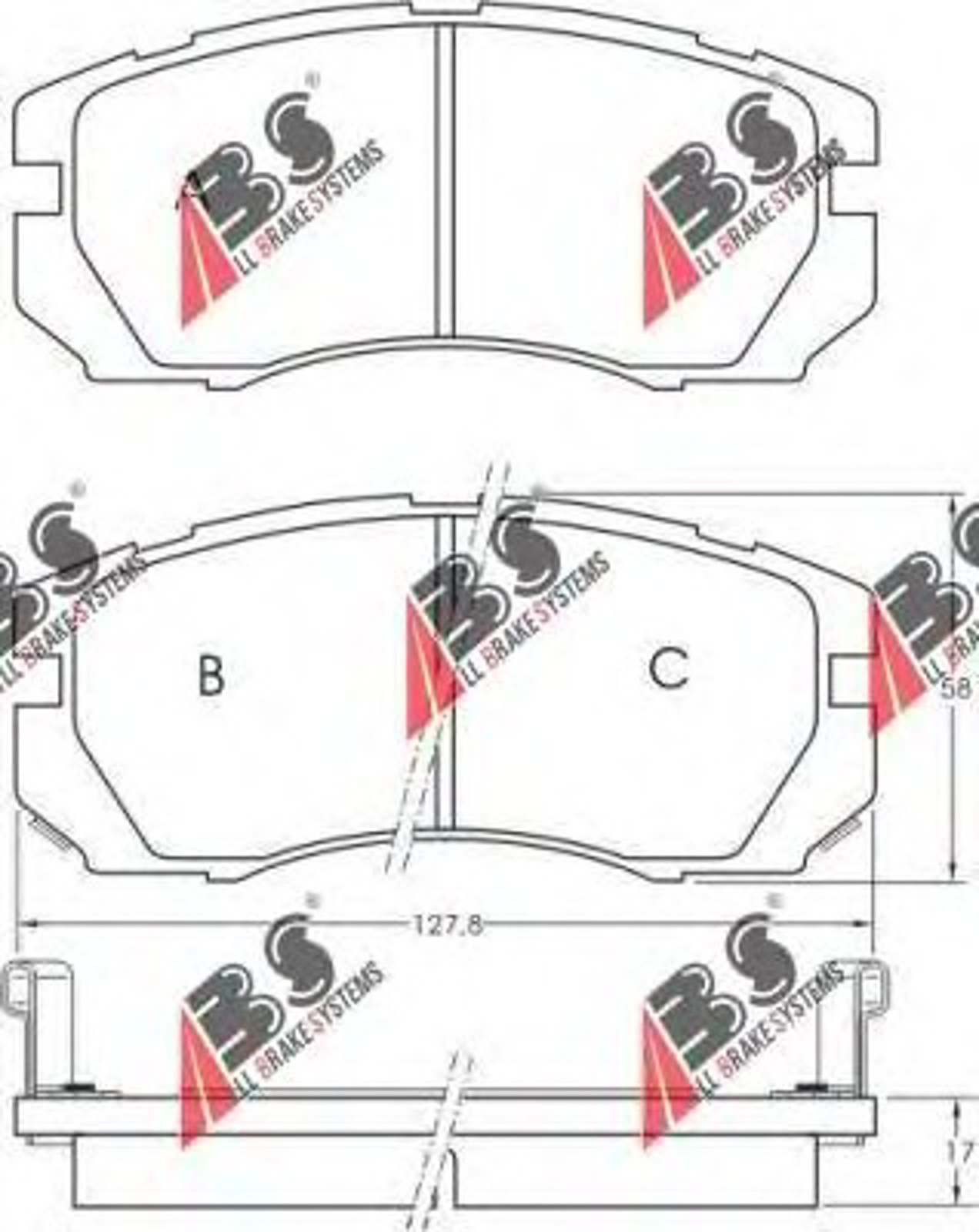 Колодки тормозные дисковые A.B.S. 36878