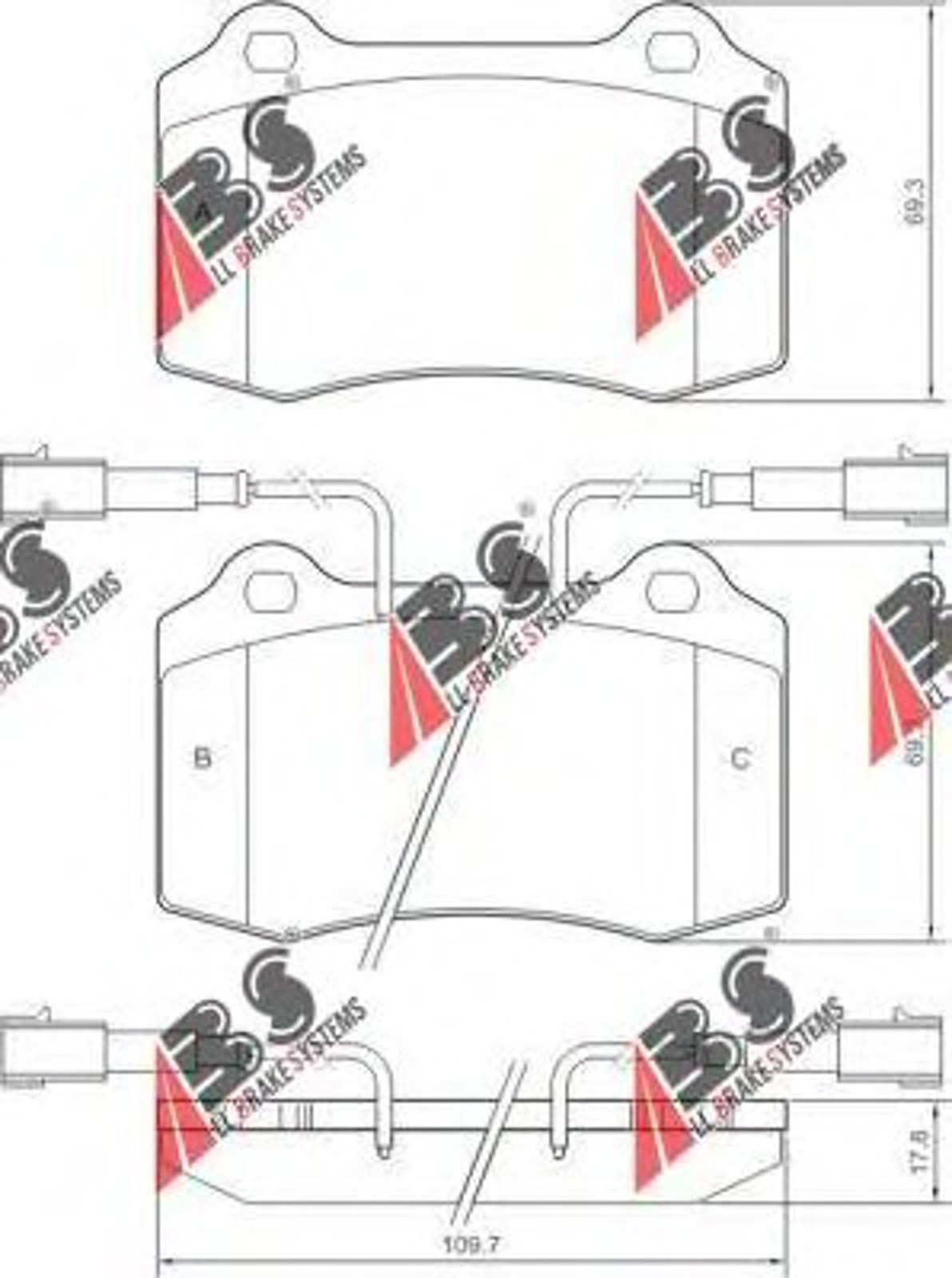 Колодки тормозные дисковые A.B.S. 37041