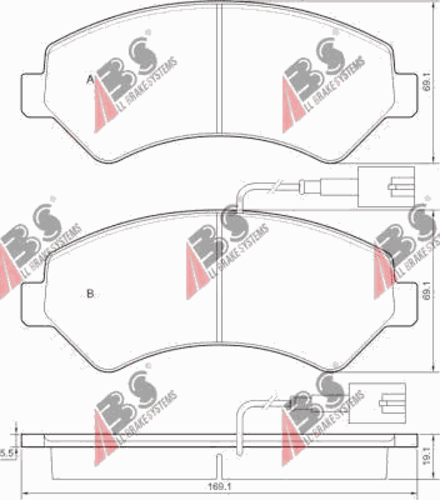 Тормозные колодки A.B.S. 37576