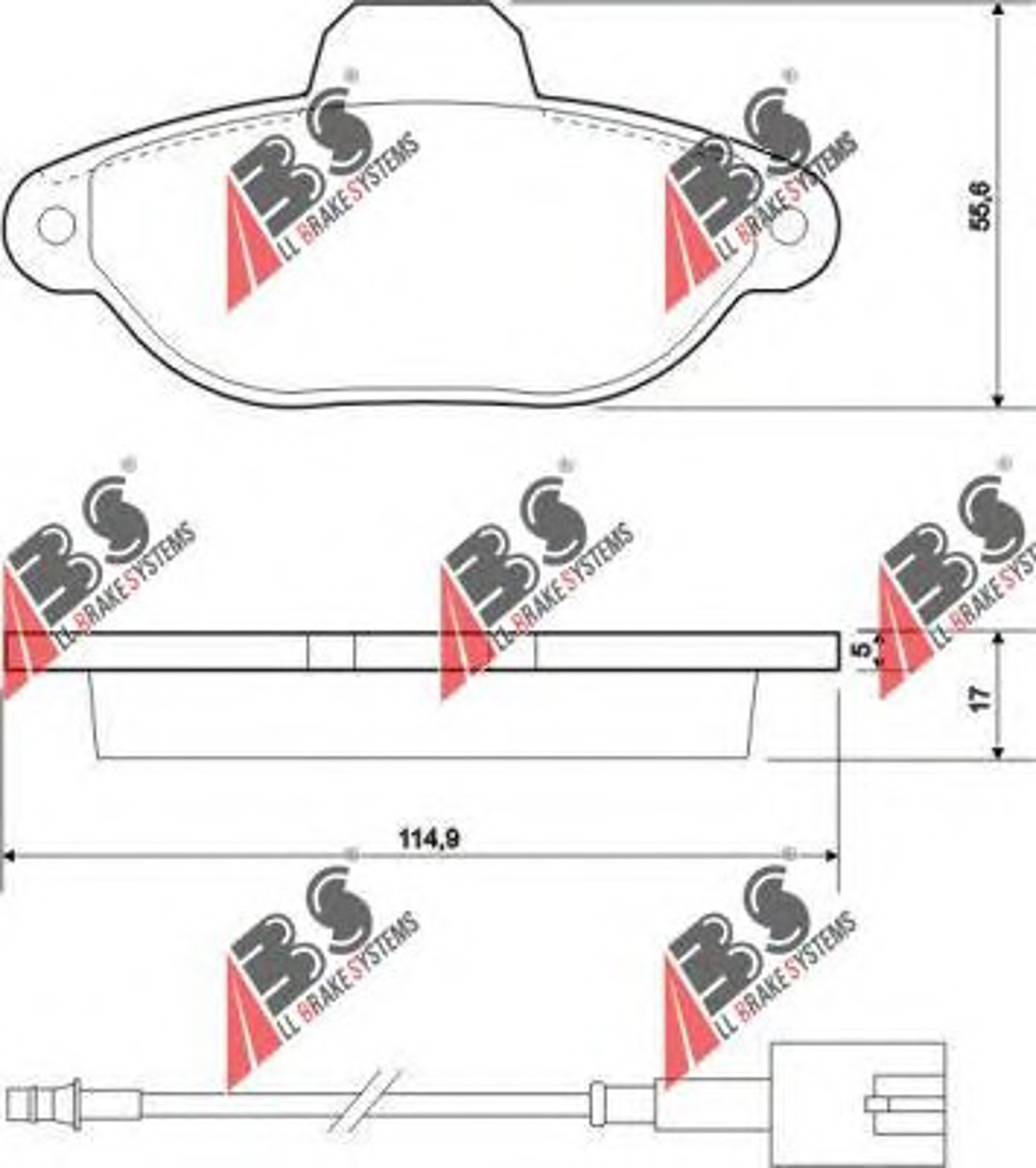 Колодки тормозные дисковые A.B.S. 37595