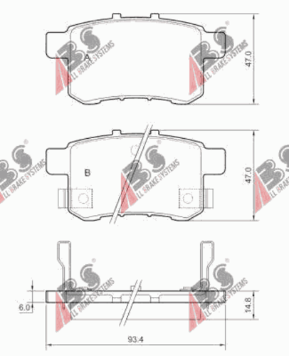 Тормозные колодки A.B.S. 37756