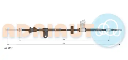 Ad01.0252 трос ручника зад.прав. 1735mm/1585mm ADRIAUTO 01.0252