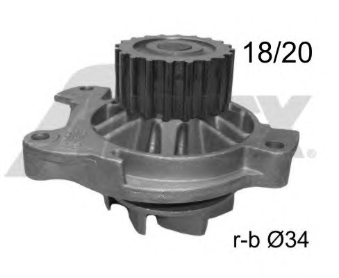Водяной насос охлаждение двигателя AIRTEX 9274R