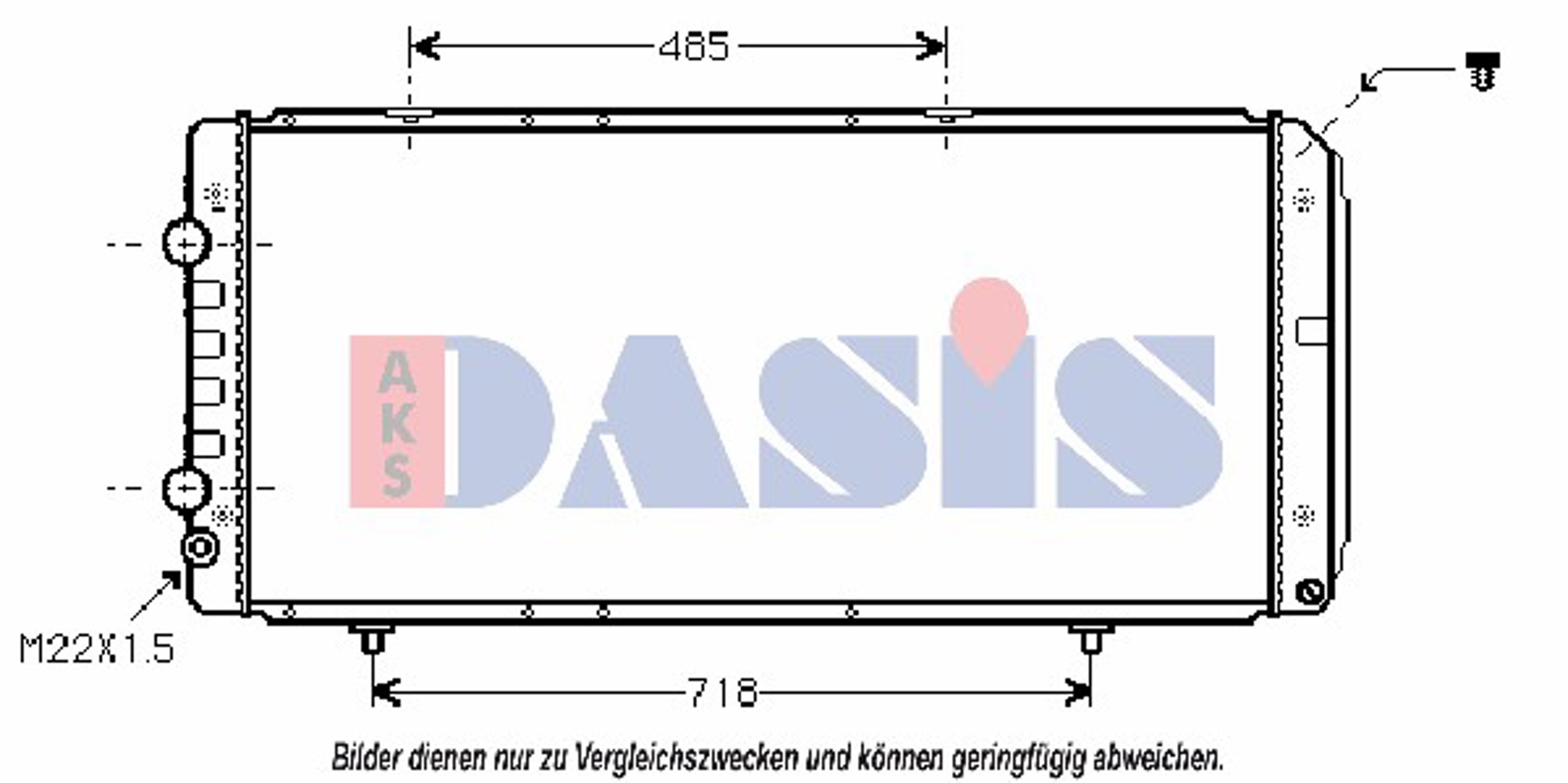 Радиатор системы охлаждения AKS DASIS 060630N
