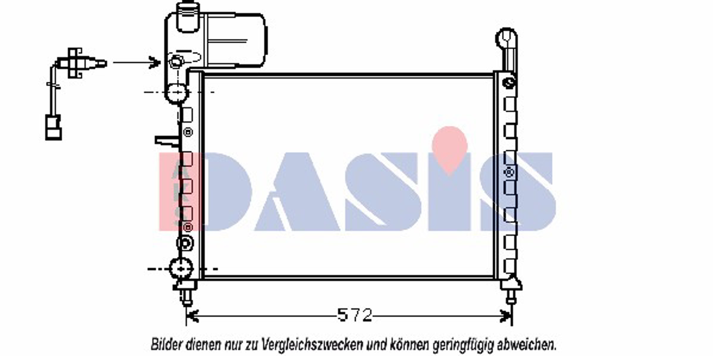 Радиатор системы охлаждения AKS DASIS 080630N
