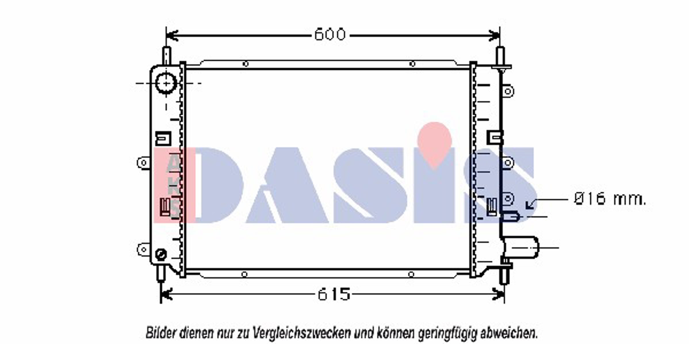 Радиатор системы охлаждения AKS DASIS 099297N