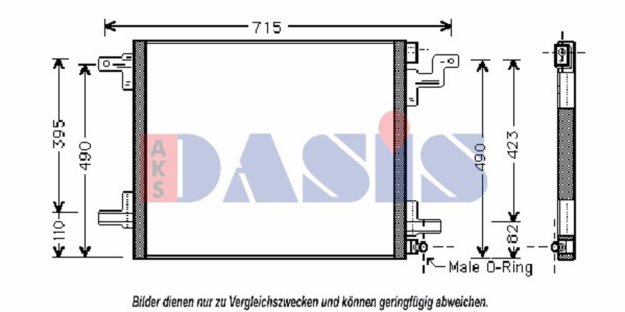 Радиатор кондиционера AKS DASIS 122003N