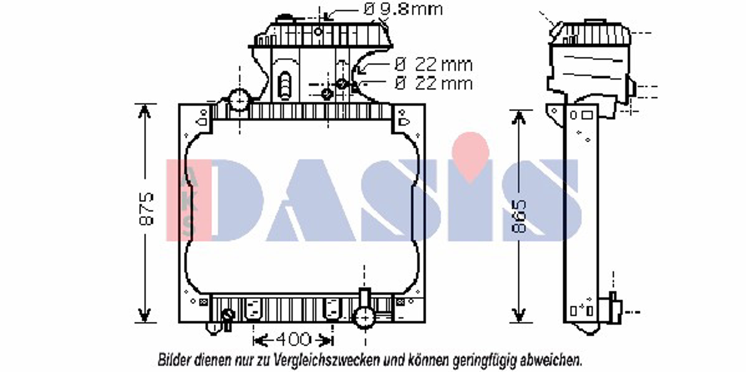 Радиатор системы охлаждения AKS DASIS 261900N