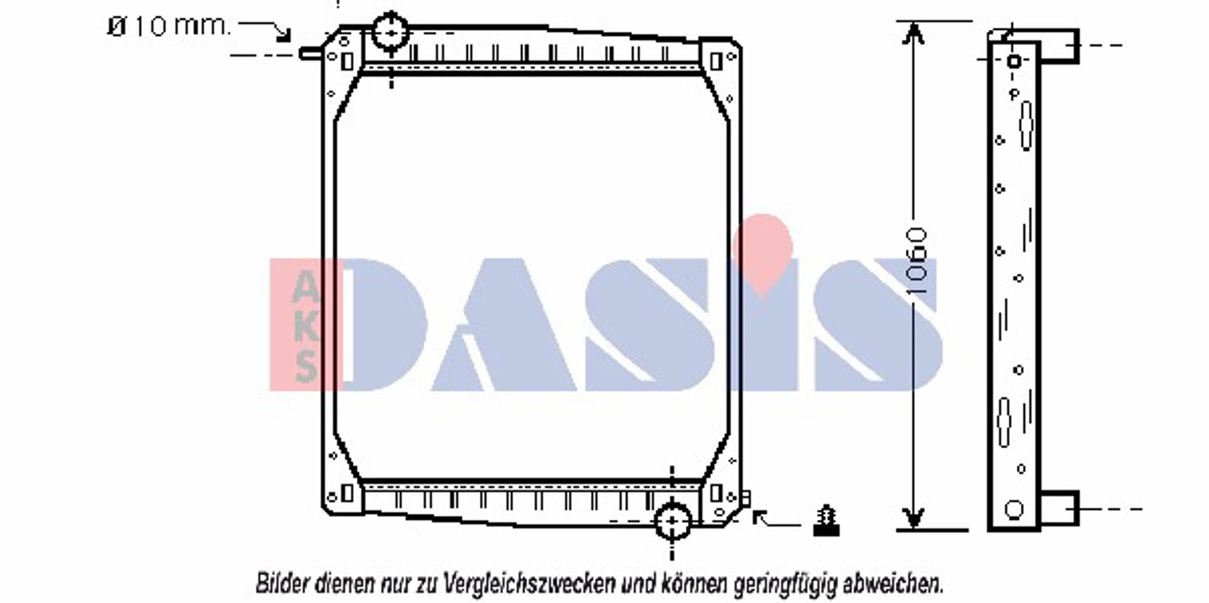 Радиатор системы охлаждения AKS DASIS 270005N