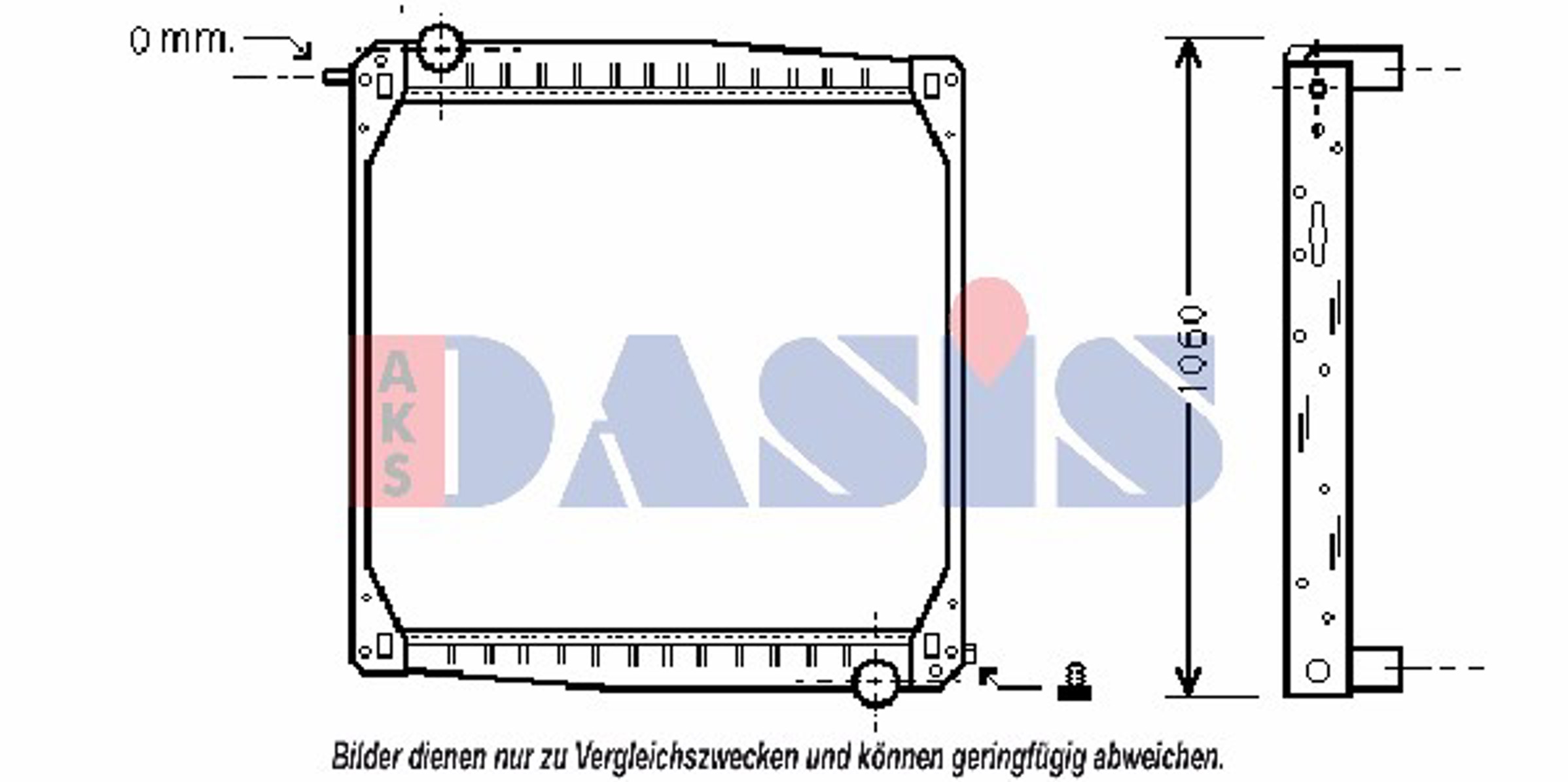 Радиатор системы охлаждения AKS DASIS 270070N