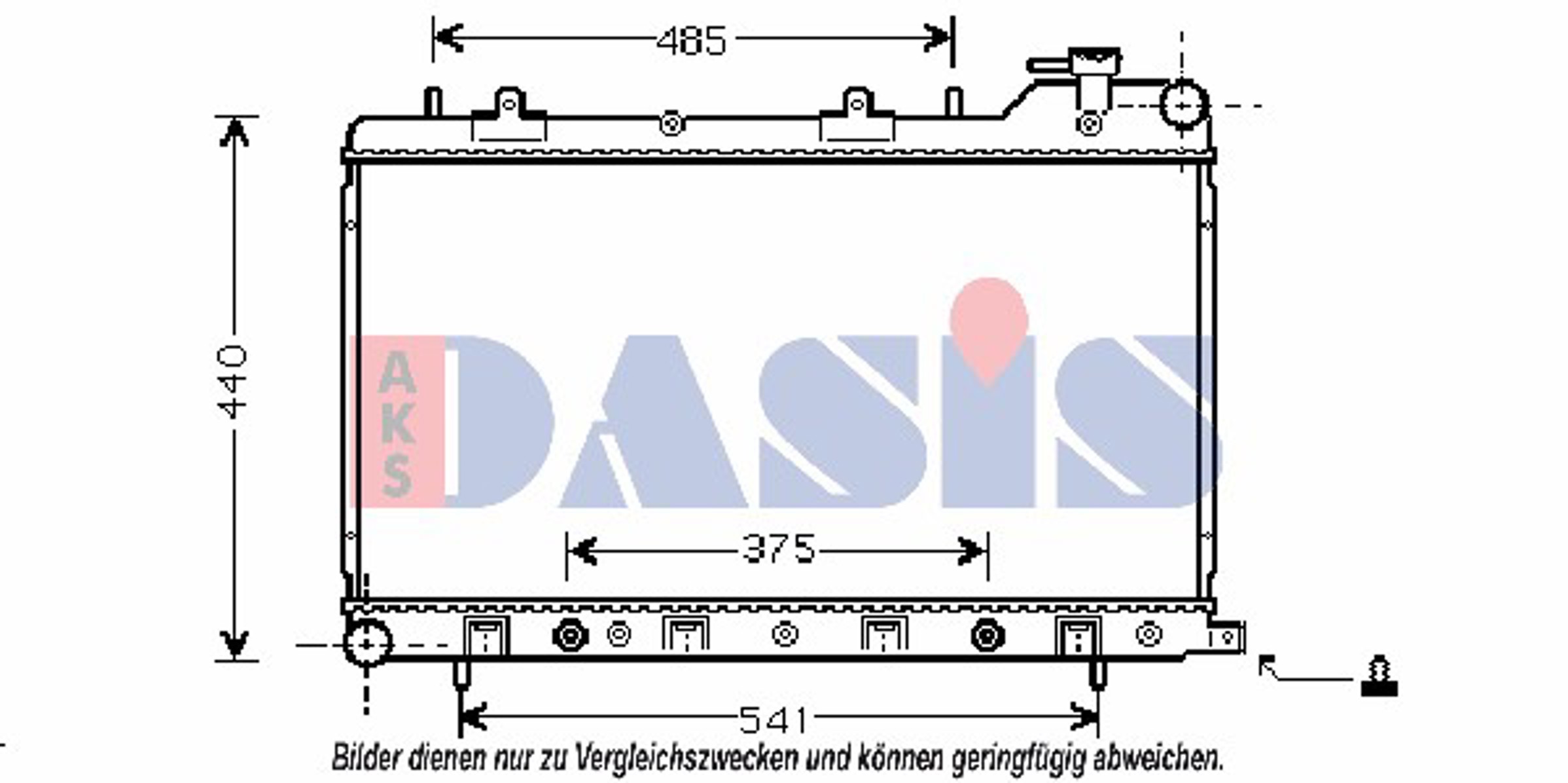 Радиатор системы охлаждения AKS DASIS 350019N