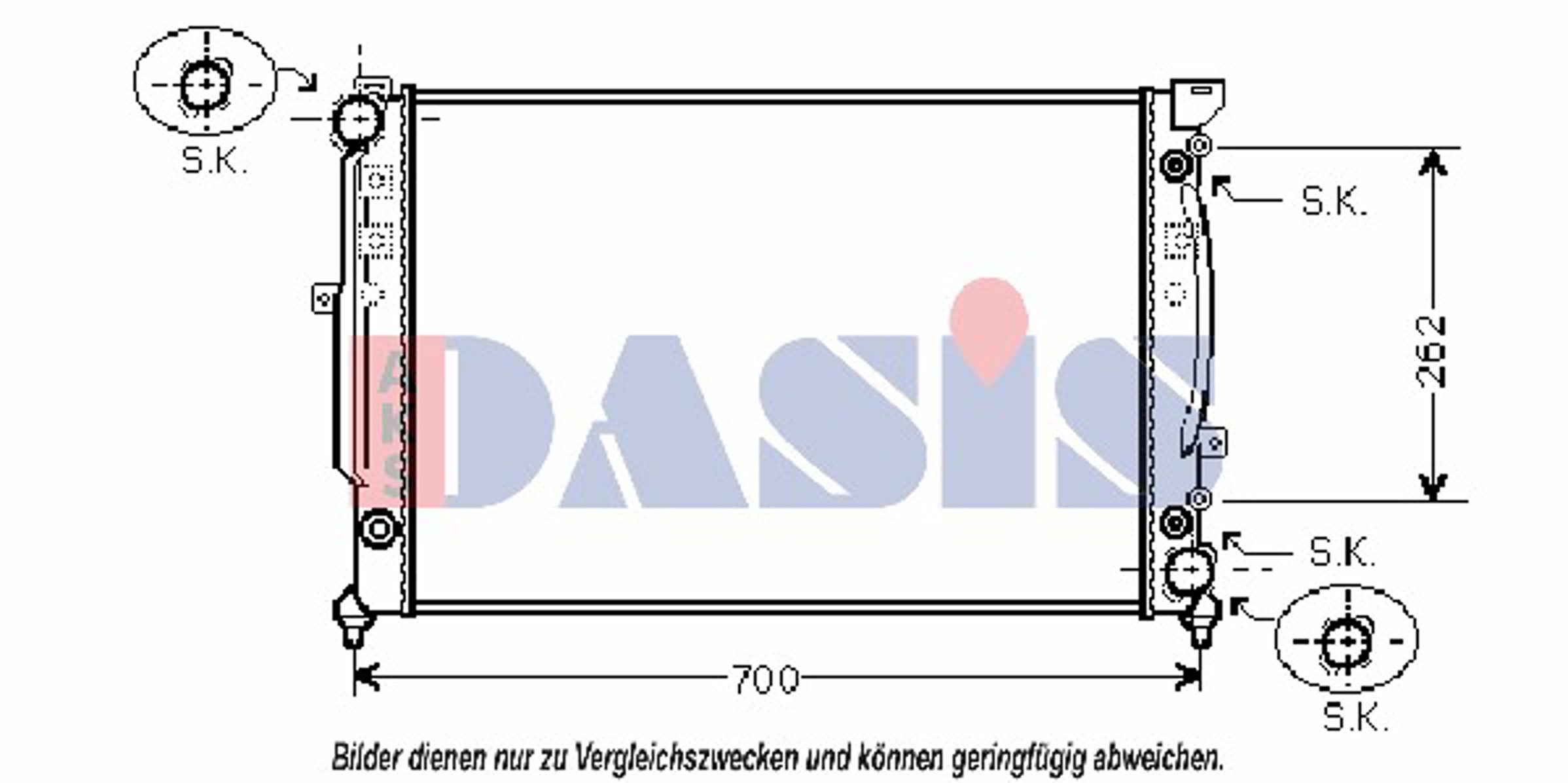 Радиатор системы охлаждения AKS DASIS 480011N