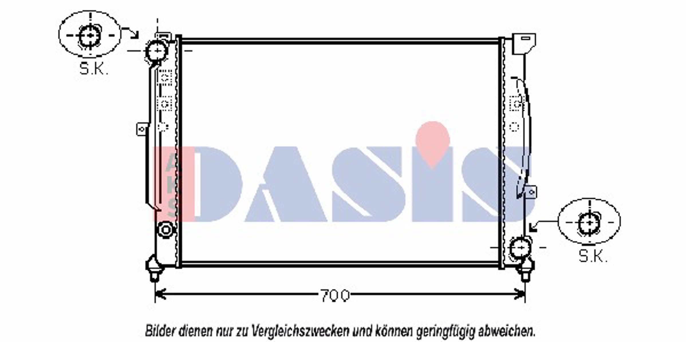 Радиатор системы охлаждения AKS DASIS 480950N