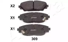 Комплект колодок для дисковых тормозов ASHIKA 50-03-309