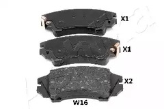 Колодки тормозные дисковые ASHIKA 50-0W-W16