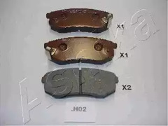 Комплект тормозных колодок дисковый тормоз ASHIKA 51-0H-H02