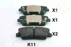 Колодки тормозные дисковые ASHIKA 51-0K-K11
