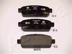 Колодки тормозные дисковые ASHIKA 51-0W-W05