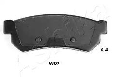 Колодки тормозные ASHIKA 51-0W-W07