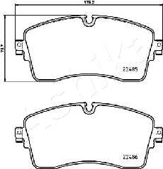 Комплект колодок дисковых ASHIKA 50-0L-L14