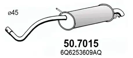 Глушитель основной 50.7015 asso ASSO 50.7015