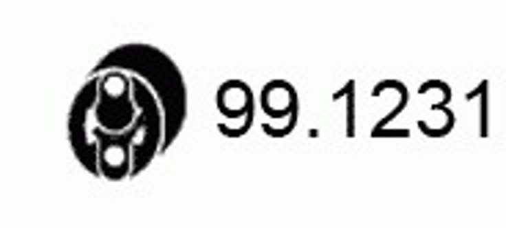Подвес глушителя ASSO 99.1231