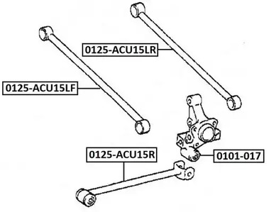 Рычаг подвески ASVA 0125-ACU15R
