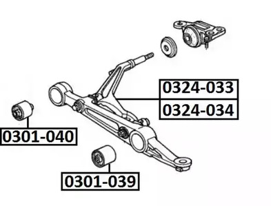Сайлентблок ASVA 0301-039