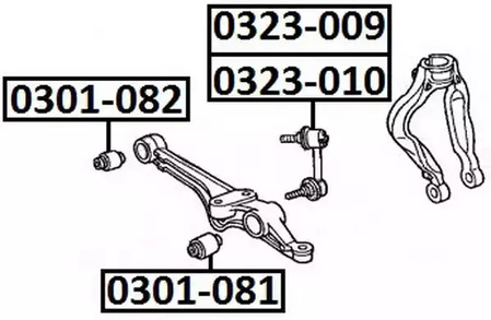 0301-082 honda accord 1998.10 сайлентблок переднего рычага ASVA 0301-082