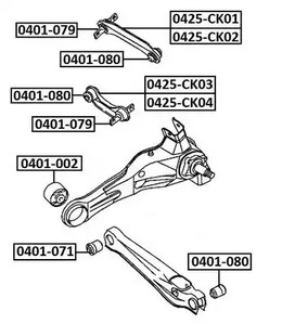 Сайлентблок ASVA 0401-080