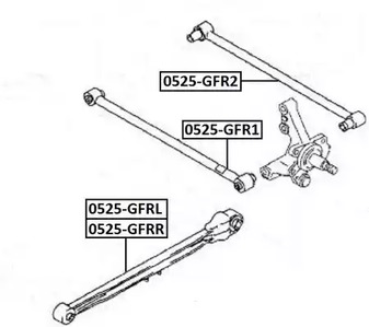 Тяга подвески ASVA 0525-GFRR