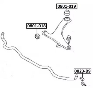Сайлентблок asva ASVA 0801-019