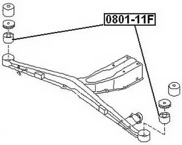 0801b11f asva сайлентблок подушки дифференциала ASVA 0801-B11F
