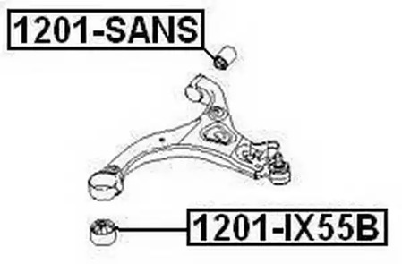 Сайлентблок рычага подвески ASVA 1201-SANS