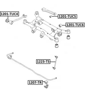 Сайлентблок рычага подвески ASVA 1201-TUC4