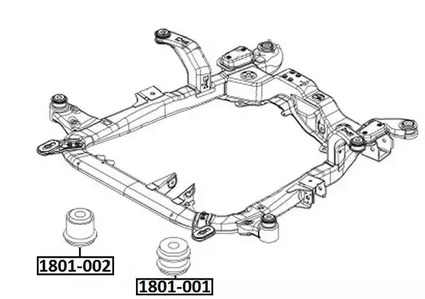 Сайлентблок рычага подвески ASVA 1801-001