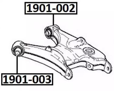 Сайлентблок рычага подвески ASVA 1901-003