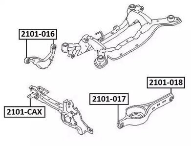 Сайлентблок рычага подвески ASVA 2101-CAX