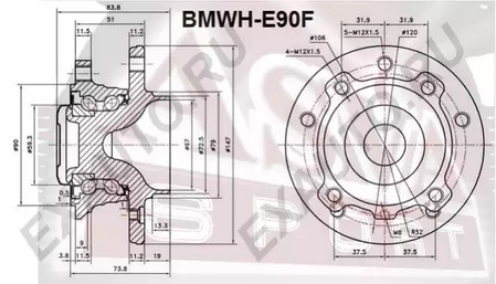 Ступица колеса ASVA BMWH-E90F